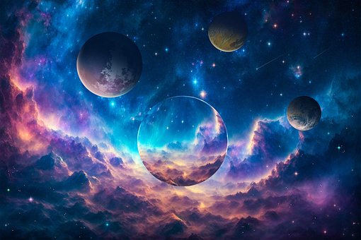 Rom, Galaksen, Planeter, Nebula, Skyer