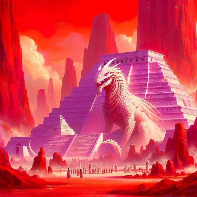 Free lizards planet temples illustration