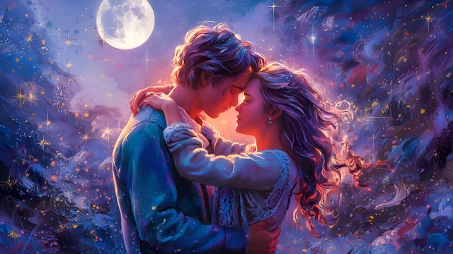 Free ai generated beautiful romantic illustration