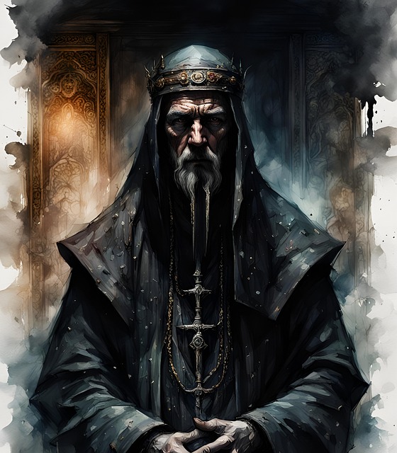 Free ai generated priest occult illustration