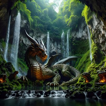 Free Ai Generated Dragon illustration and picture