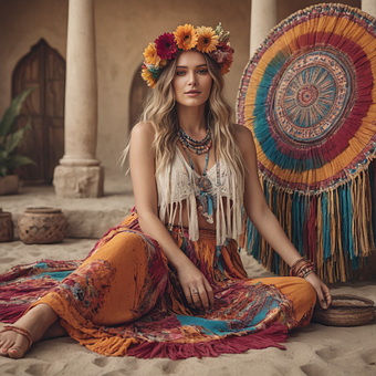 Ai Genereret, Mode, Kvinde, Boho