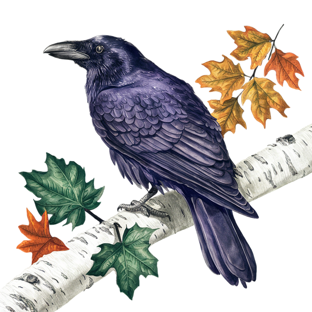 Free ai generated raven crow illustration