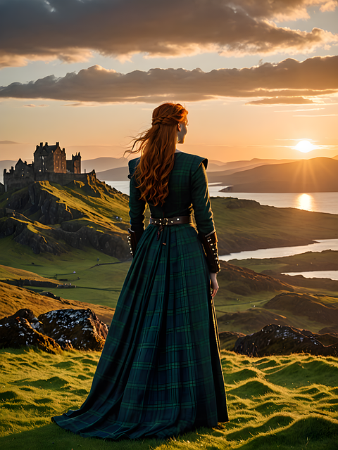 Free ai generated woman castle illustration