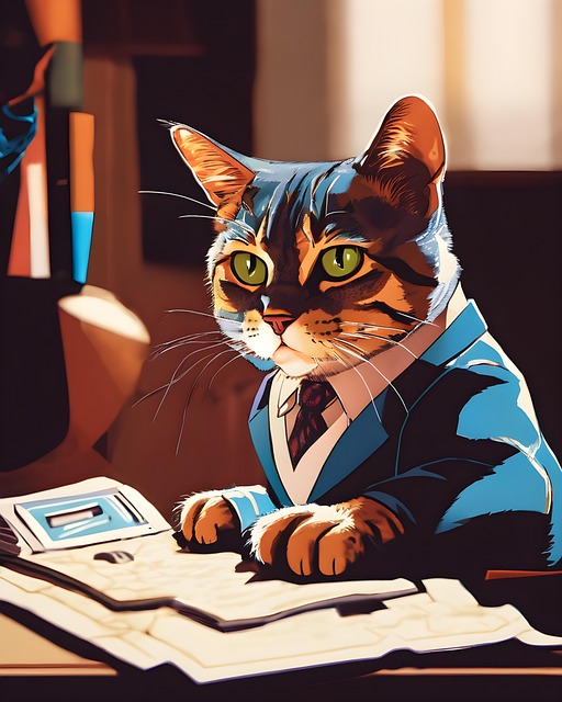 Ai Genereret, Kat, Kontor, Arbejder