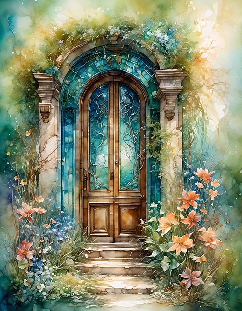 Free ai generated door passage illustration