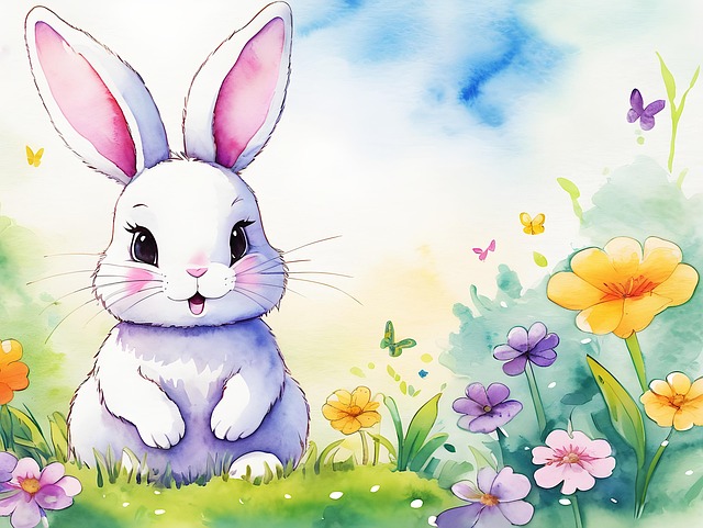 Free ai generated leveret rabbit illustration
