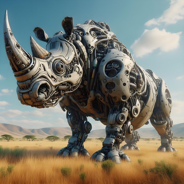 Free ai generated rhino rhinoceros illustration