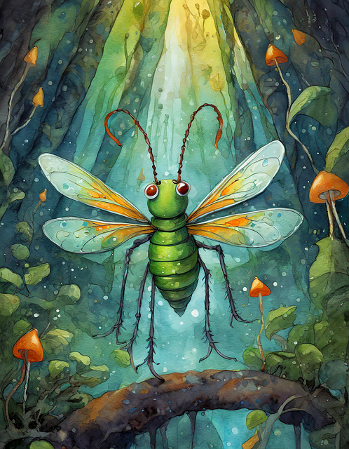Download free HD stock image of Ai Generated Critter Free ai generated critter insect illustration