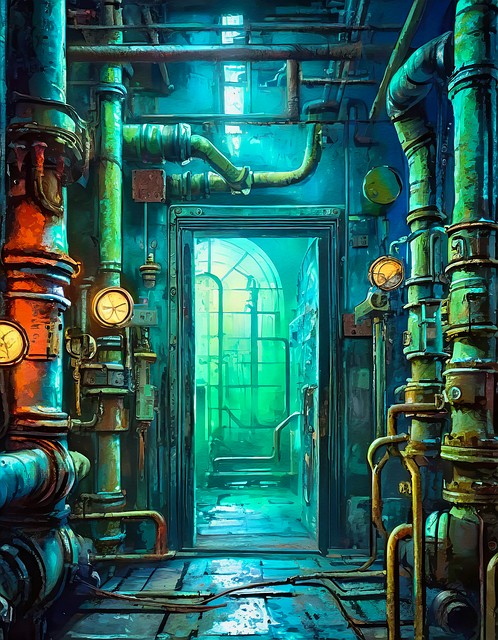 Download free HD stock image of Ai Generated Plumbing Free ai generated plumbing underground illustration