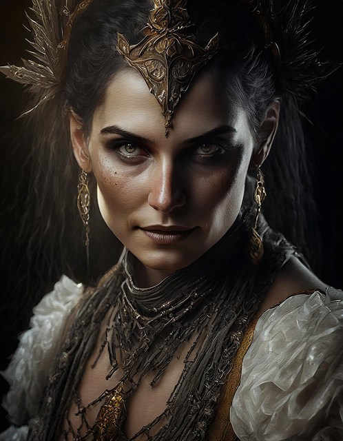 Free ai generated lady witch illustration