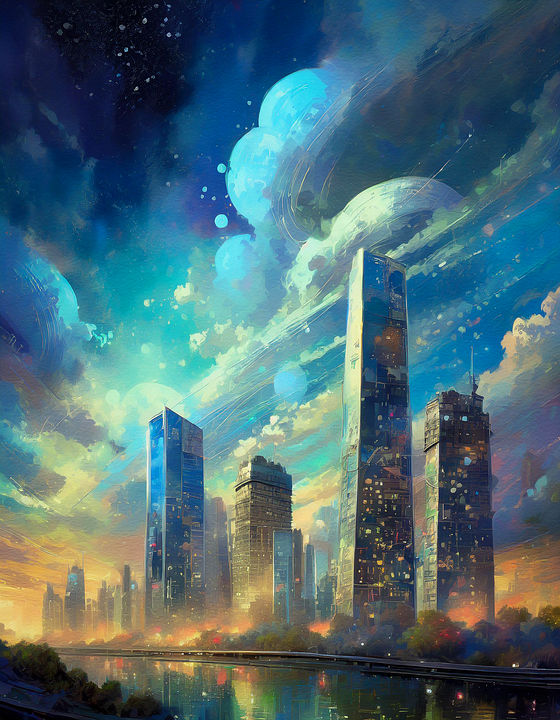 Download Ai Generated Sci Fi City Royalty Free Stock Illustration