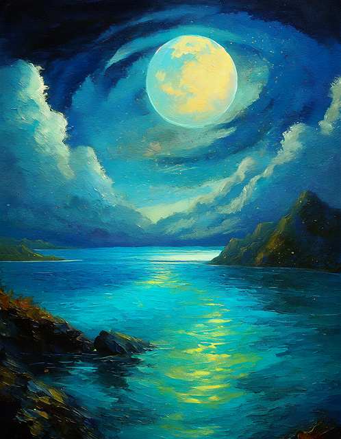 Free ai generated coast sea illustration