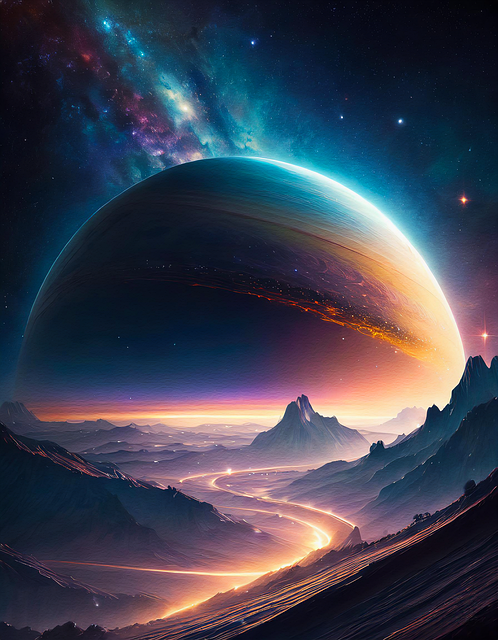 Free ai generated moon planet illustration