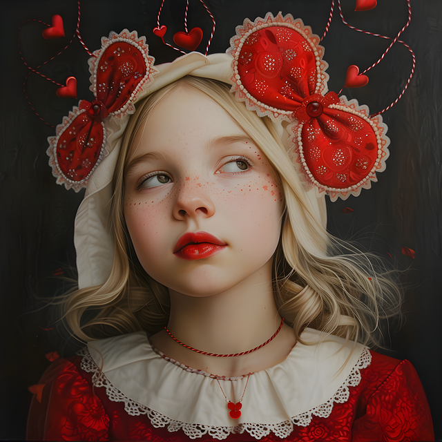 Free ai generated girl hood illustration