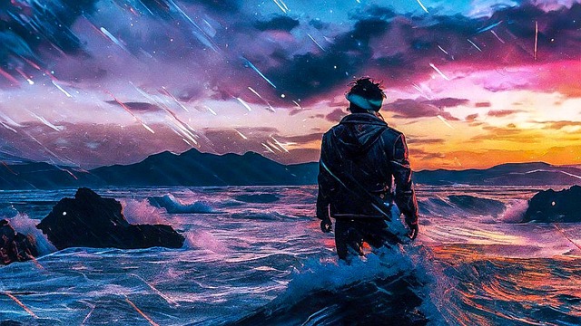 Free man sad fantasy illustration