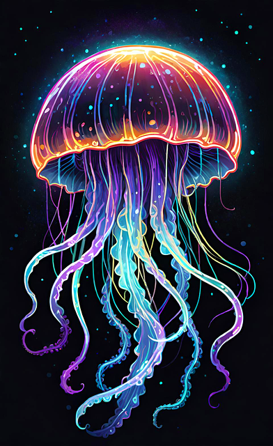 Free ai generated jellyfish sea jelly illustration