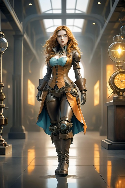 Download free HD stock image of Ai Generated Woman Free ai generated woman steampunk illustration