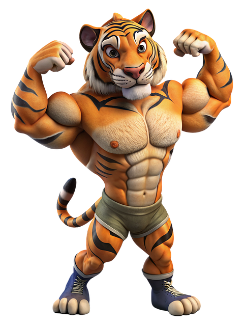 Free created by ai tiger sportsman illustration
