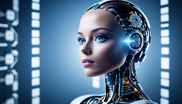 Free ai generated humanoid robot illustration