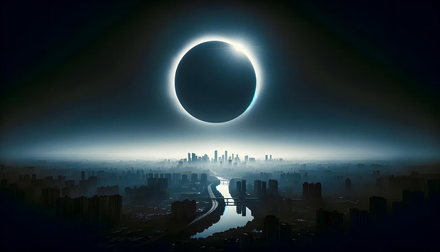 Free ai generated eclipse moon illustration