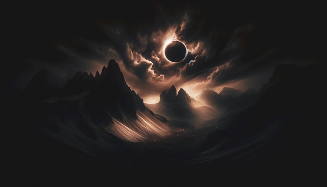 Free ai generated eclipse moon illustration