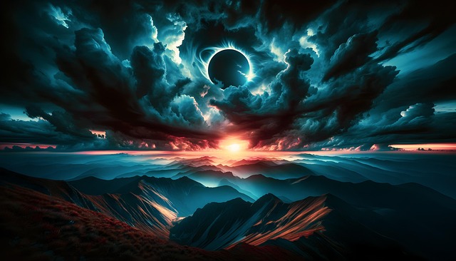 Free ai generated eclipse moon illustration