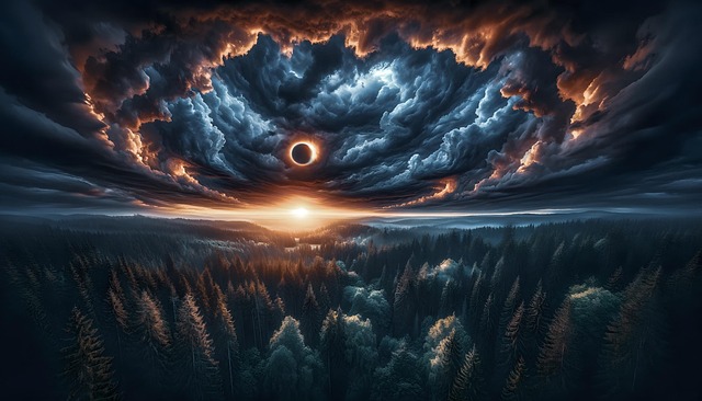 Free ai generated eclipse moon illustration