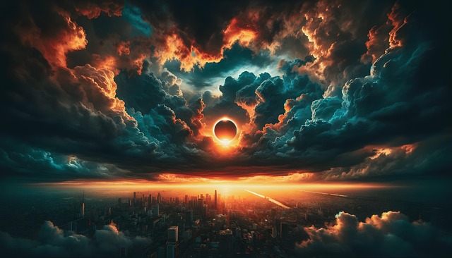 Free ai generated eclipse moon illustration
