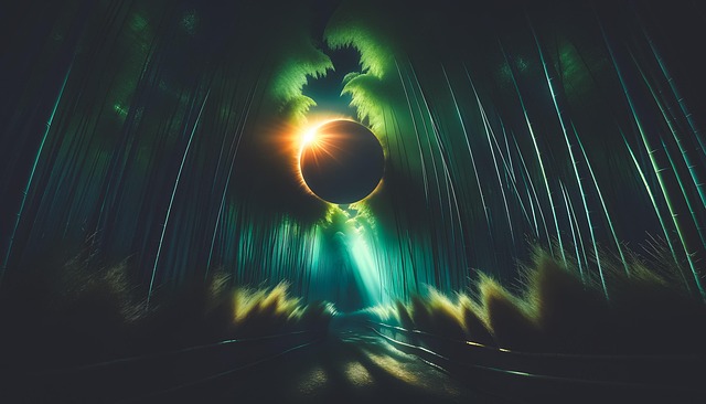 Ai Generado, Eclipse, Aurora, Luces