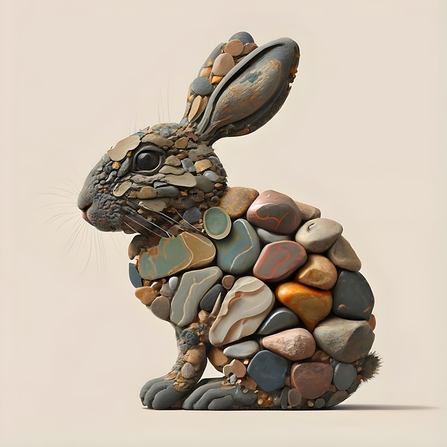Download free HD stock image of Ai Generated Rabbit Free ai generated rabbit stones illustration