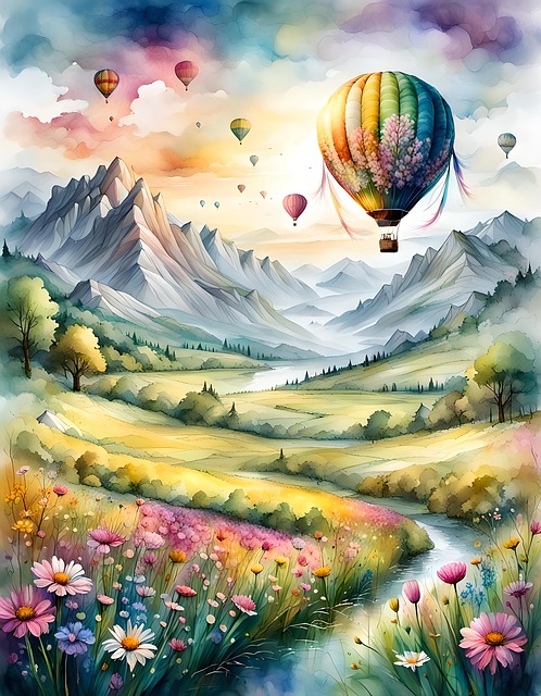 Ai Generert, Natur, Varm Luft Ballonger