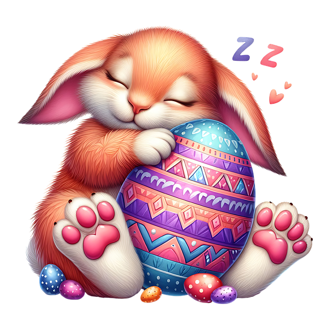 Free ai generated bunny easter illustration
