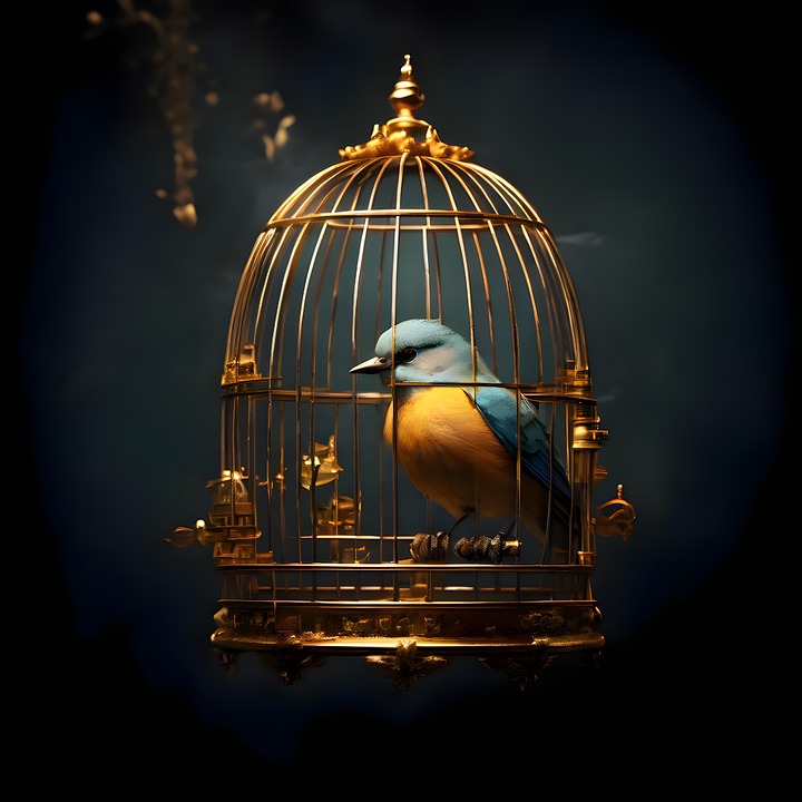 Picture of Download Ai Generated, Bird, Cage. Royalty-Free Stock Illustration ...