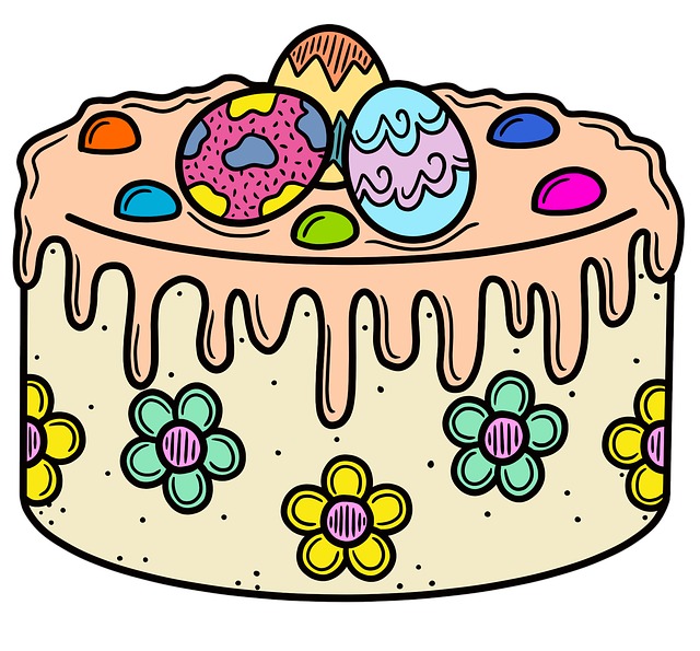 Free cake easter food illustration
