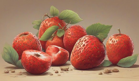 Ai Generat, Căpșune, Fructe, Acuarelă