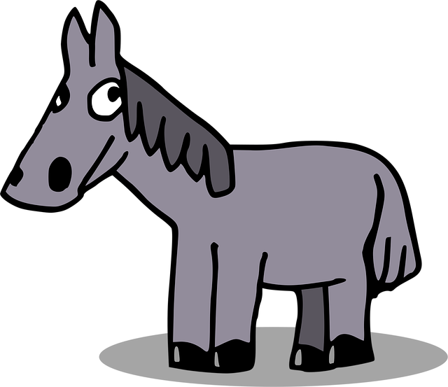 Free Donkey Palm Sunday vector and picture