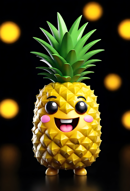 Download free HD stock image of Ai Generated Plastic Free ai generated plastic pineapple illustration