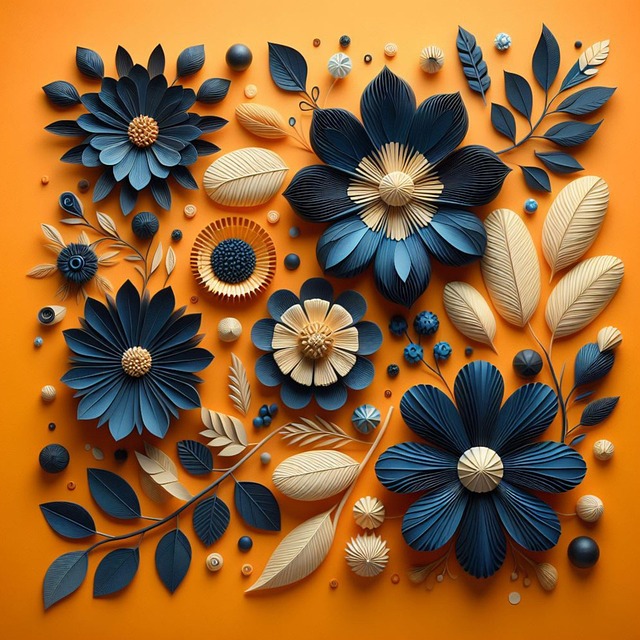 Free various flowers leaves illustration