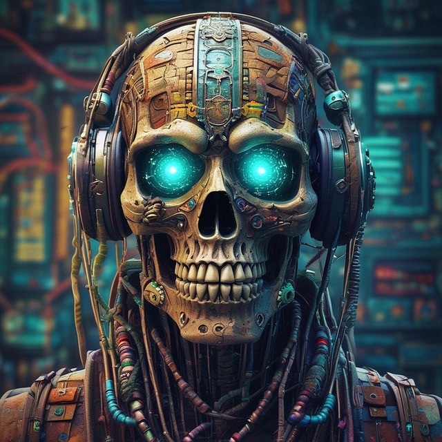 Free bones skeleton soldier illustration