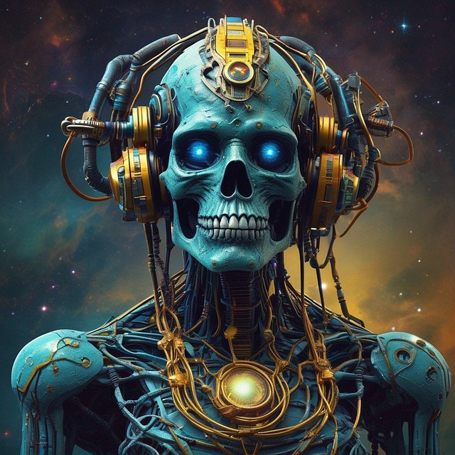 Free bones skeleton soldier illustration