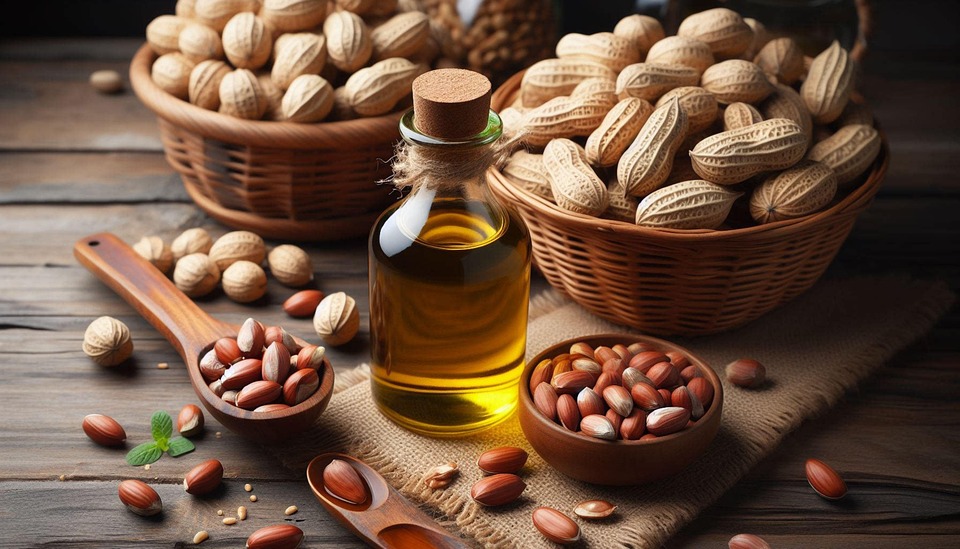 download-ai-generated-groundnut-groundnut-oil-royalty-free-stock