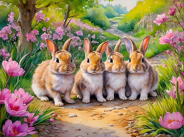 Free ai generated rabbit bunny illustration