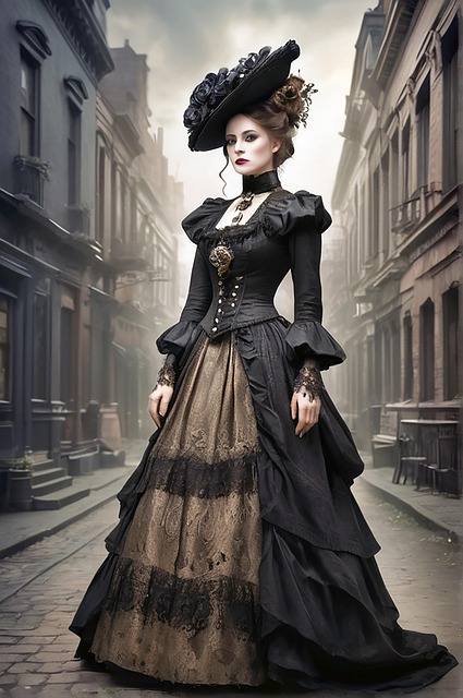 Free ai generated woman victorian illustration
