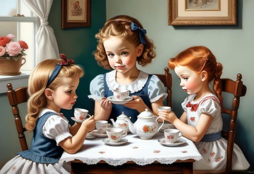 Free Tea Party Girls photo and picture