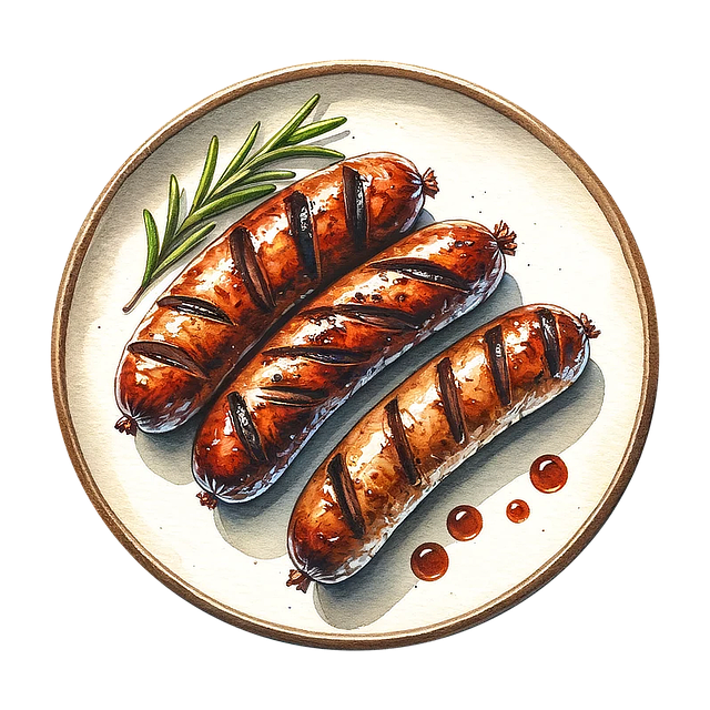 Free ai generated sausages bbq illustration