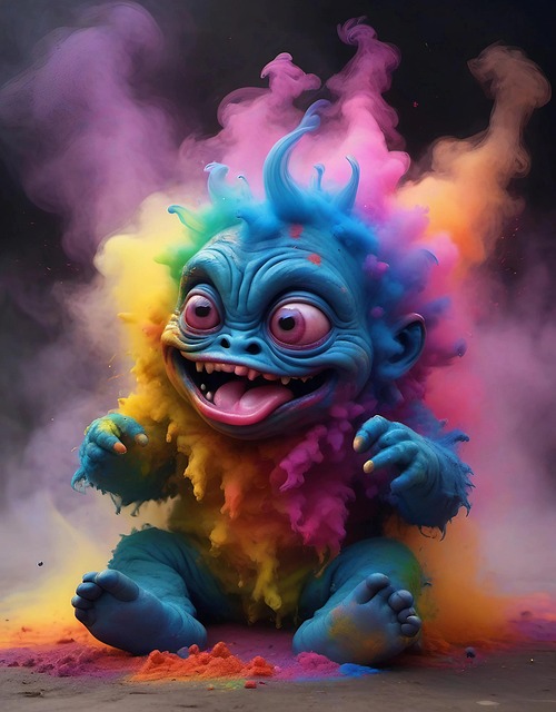 Søt, Baby, Monster, Barn, Gutt, Farger