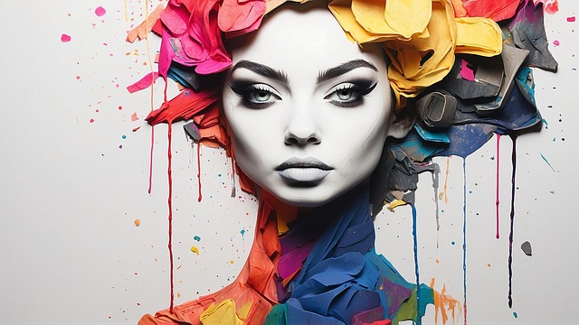 Free ai generated woman paint illustration