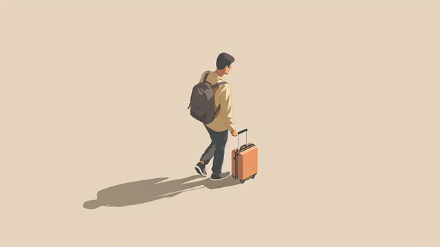 Free ai generated suitcase backpack illustration