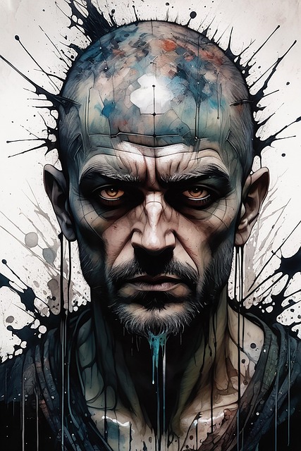 Free man face portrait illustration